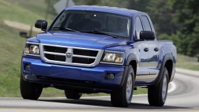 The 2011 Dodge Dakota on the road