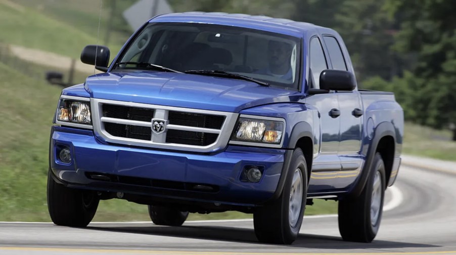 The 2011 Dodge Dakota on the road