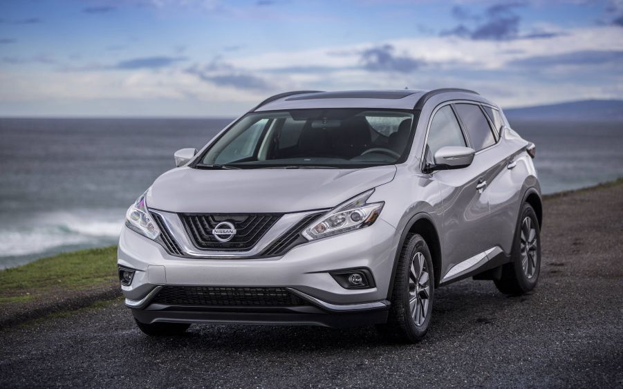 The 2015 Nissan Murano driving on the road