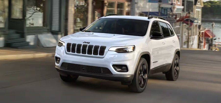 The 2023 Jeep Cherokee driving on the road