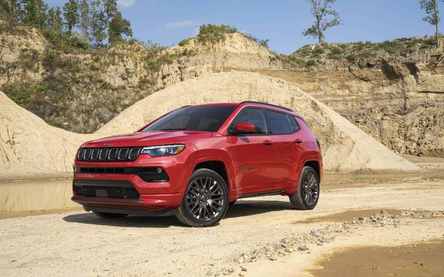 The 2024 Jeep Compass off-roading in sand