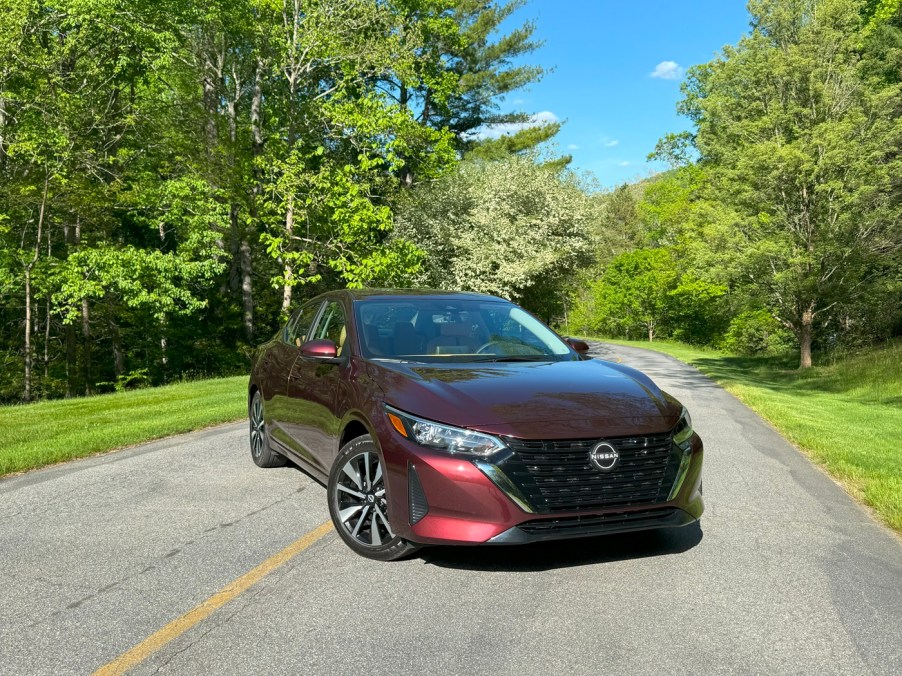 The 2024 Nissan Sentra on the road