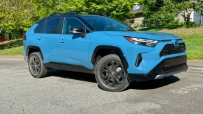 The 2024 Toyota RAV4 Hybrid in the park