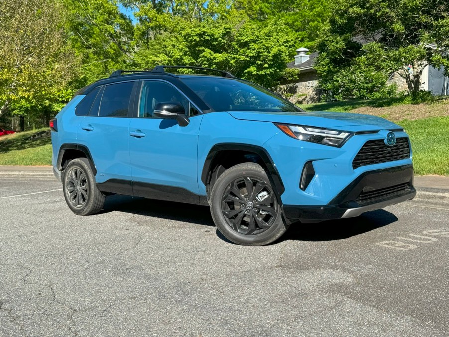 The 2024 Toyota RAV4 Hybrid in the park