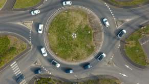 A traffic circle or roundabout can have many benfits.