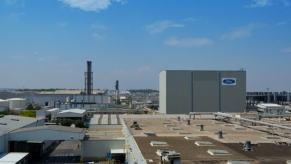 A top-down shot of the Ford factory in Valencia, Spain, where the Ford Kuga gets its start.