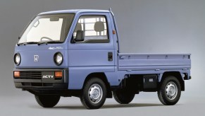 The Honda Acty Kei truck on display