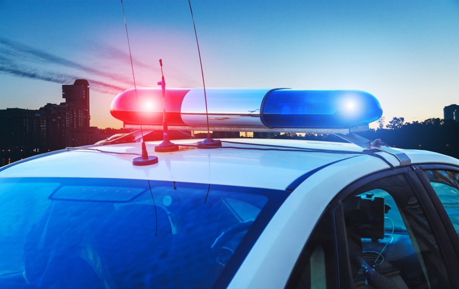 Police lights on top of a squad car