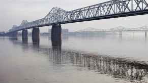 George Rogers Clark Memorial Bridge in Louisville, KY