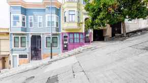 San Francisco, CA street pictured San Fran has some of the steepest streets in the country