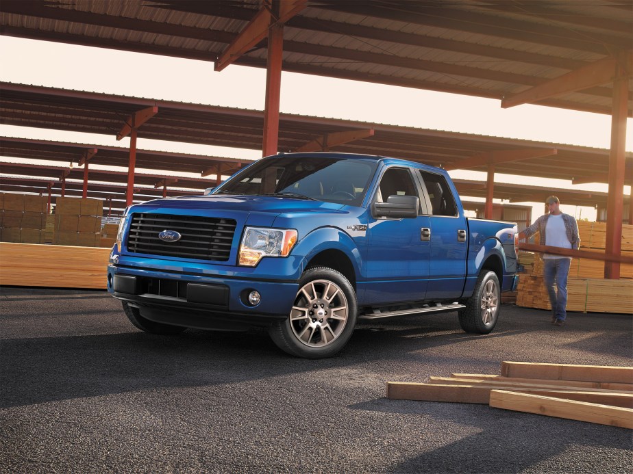 The 2014 Ford F-150 near some lumber