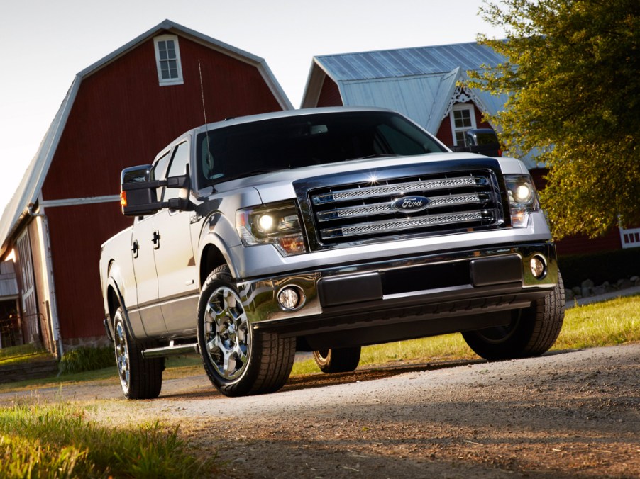 The 2014 Ford F-150 near a barn