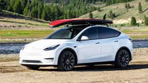 The 2023 Tesla Model Y on the beach