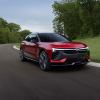 A 2024 Chevrolet Blazer EV, one of the Chevy EVs that qualify for the full $7,500 federal tax credit, on the track.