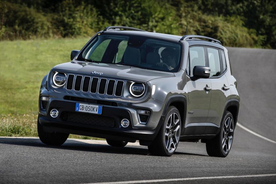 The Jeep Renegade 4xe on the road