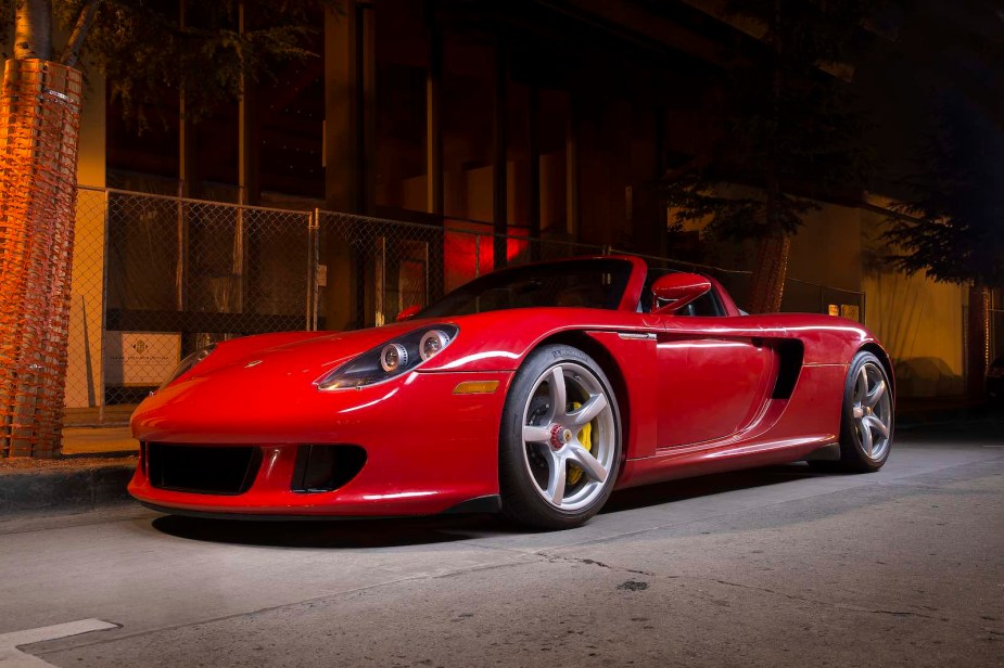 Red Porsche Carrera GT supercar