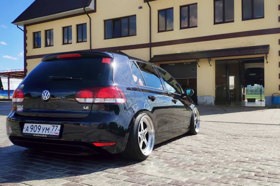 Modified black Volkswagen Golf