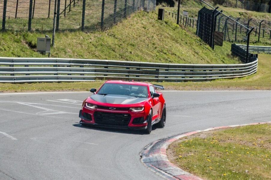 A sixth-generation Chevrolet Camaro ZL1 1LE at the Nürburgring.