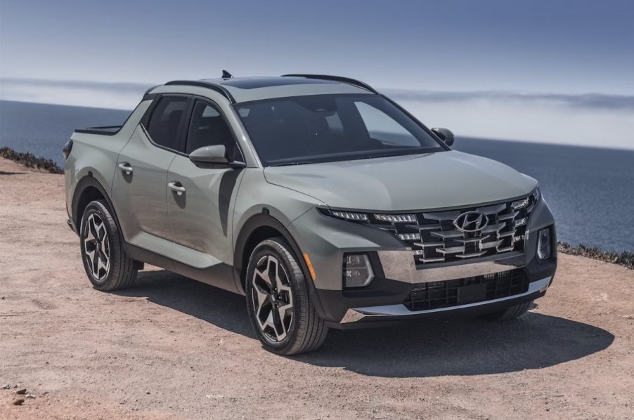 The 2024 Hyundai Santa Cruz off-roading on the beach