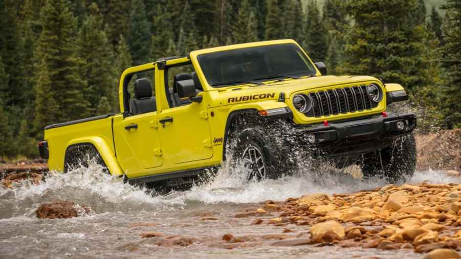 The 2024 Jeep Gladiator fording water