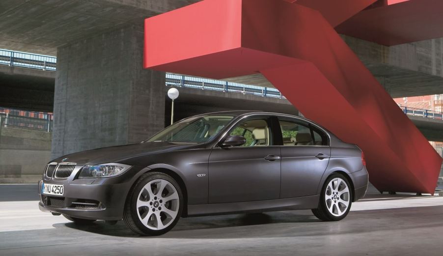 A BMW 3 Series E90, one of the vehicles named in airbag recalls along with Stellantis vehicles.