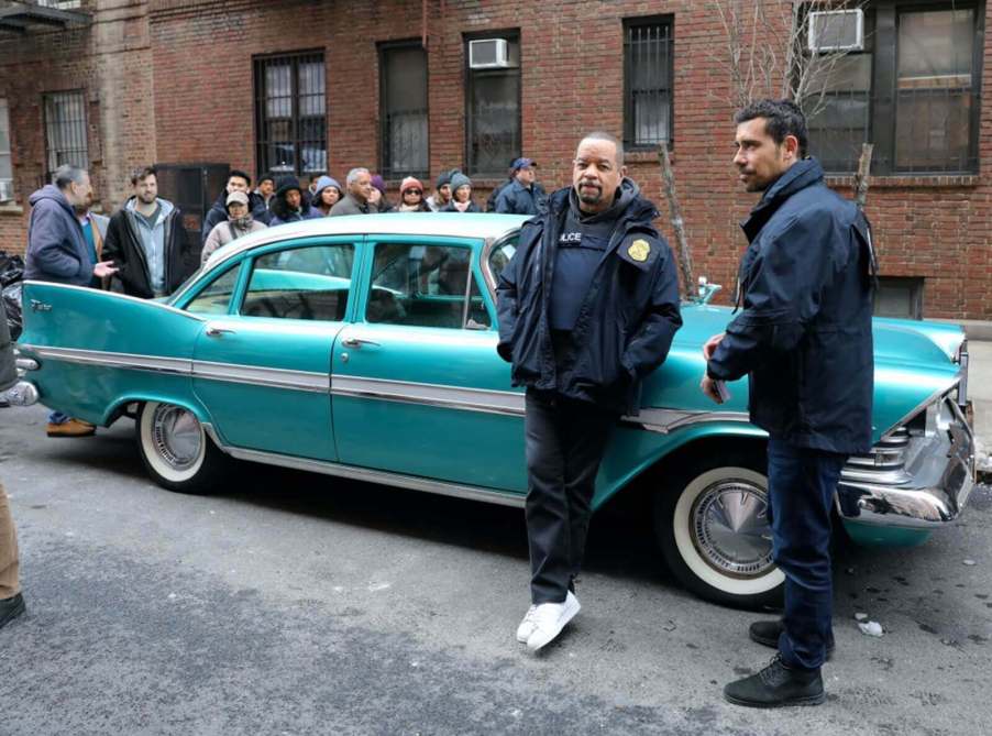 Ice-T, one of the celebrity advertisers for CarShield, on the set of "Law and Order: Special Victims Unit."