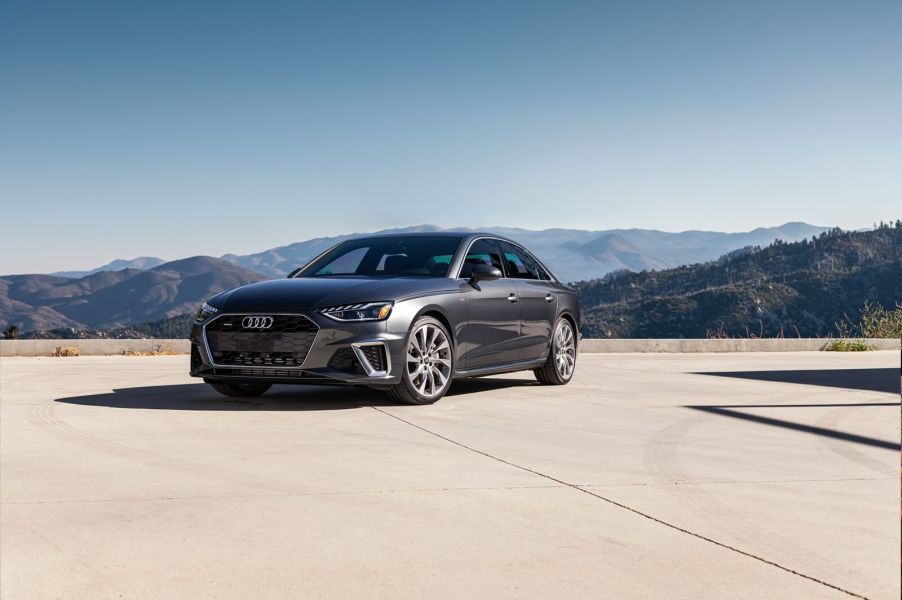 An Audi A4 shows off its grayscale car color, one of the colors displacing bright hues.