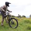 A British soldier with a Carl-Gustav on a military e-bike.