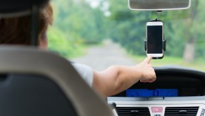 Car accessories like this cell phone holder suctioned to the windshield can actually be dangerous