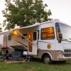 An RV in a camping spot