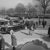 President Franklin D. Roosevelt leaves the Capital in a Secret Service motorcade on December 8, 1941.