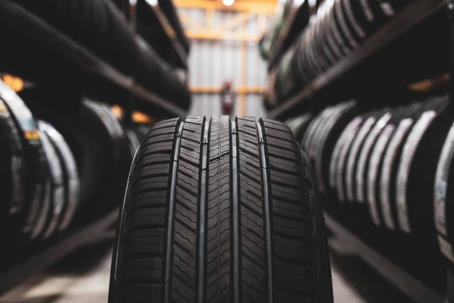 Tires await mounting for all-wheel drive and front-wheel drive cars alike.