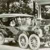 Black and white photo of Milton Reeves' eight-wheel Octoauto car introduced in 1911.