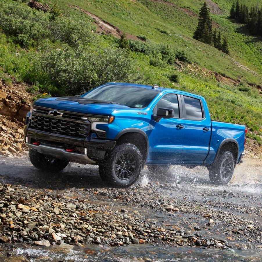 The 2024 Chevrolet Silverado off-roading