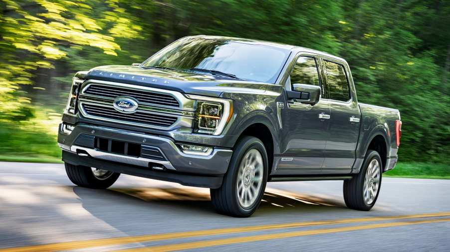 the 2022 Ford F-150 on the road