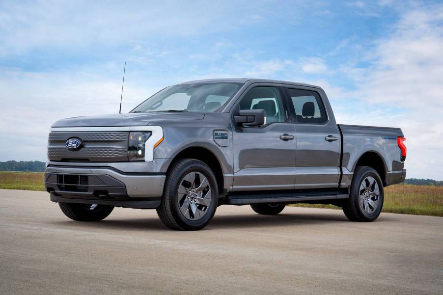 The 2024 Ford F-150 Lightning parked on pavement