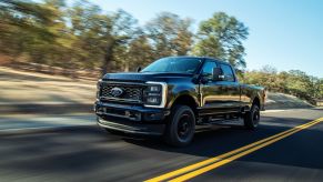 A 2024 Ford Super Duty truck on the road