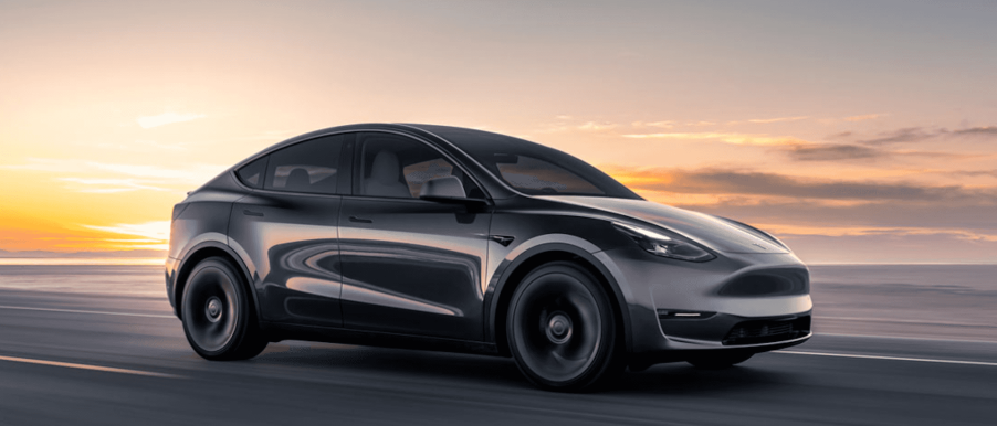 The 2024 Tesla Model Y on the road