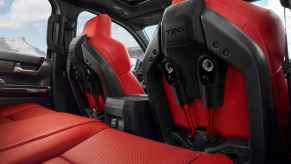 2024 Toyota Tacoma TRD Pro front and rear seats pictured from behind