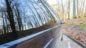 Putting a dark tint on your car windows, like this limo, could be illegal.