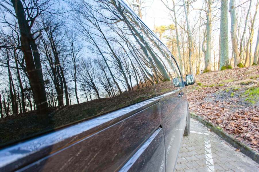 Putting a dark tint on your car windows, like this limo, could be illegal.