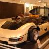 White Dodge concept car in a museum