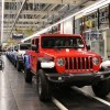 Jeep Gladiator trucks on the assembly line