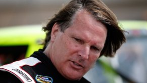 Scott Bloomquist in Ohio during a NASCAR truck race.