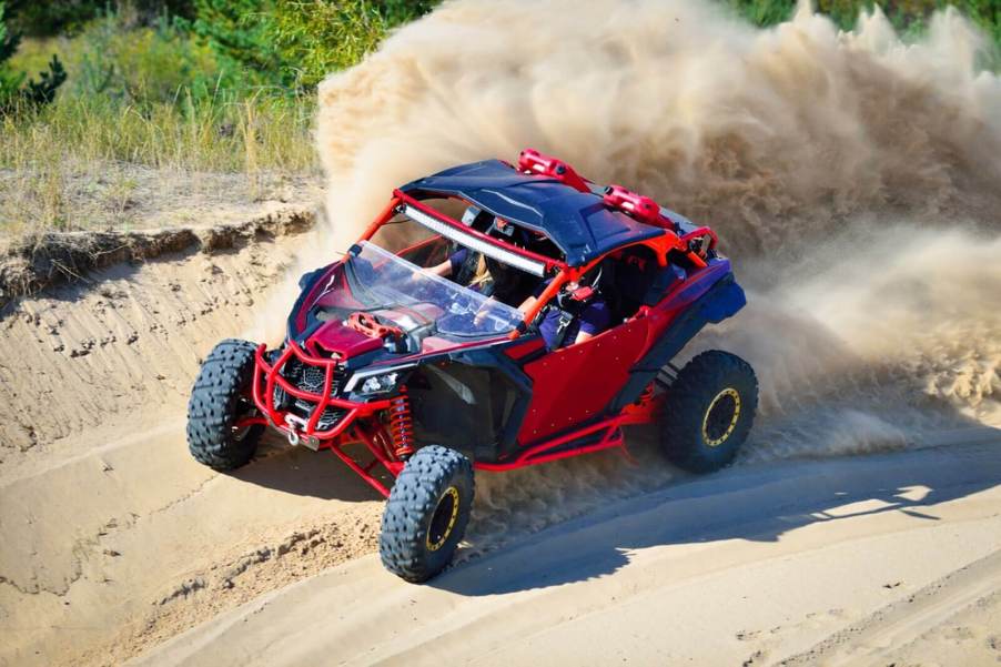 An ROV, UTV, or side-by-side is an off-road vehicle with special capabilities.