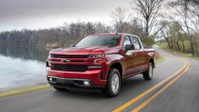 The 2019 Chevy Silverado 1500 on the road