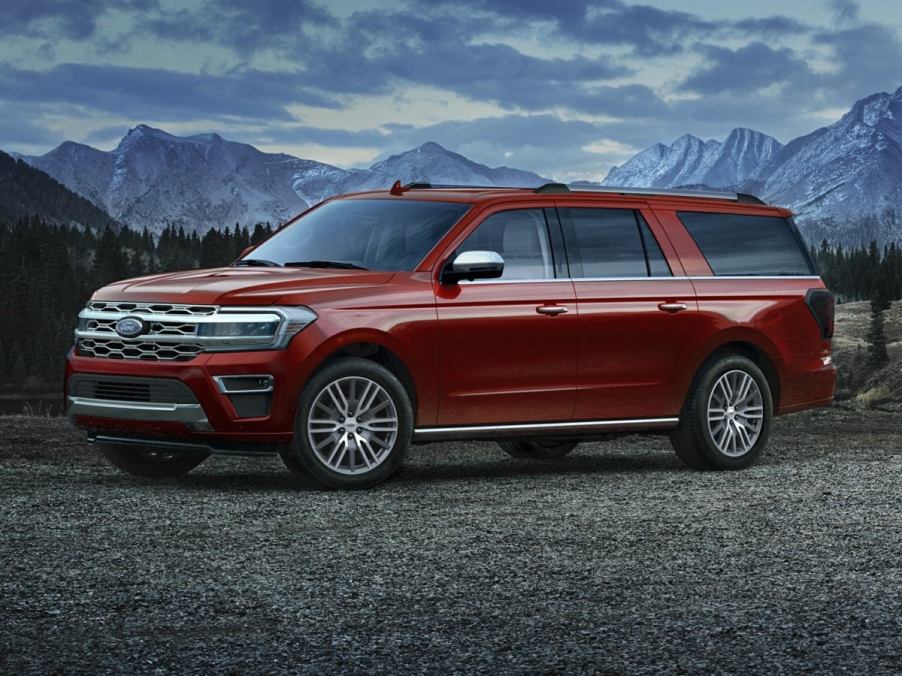 The 2024 Ford Expedition Max parked in gravel