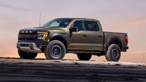 The 2024 Ford F-150 off-roading in the desert