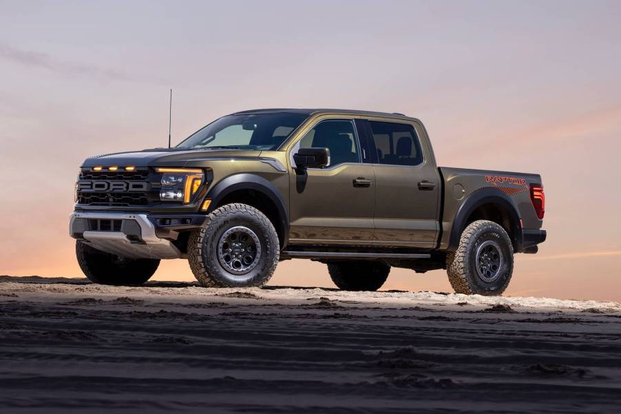 The 2024 Ford F-150 off-roading in the desert