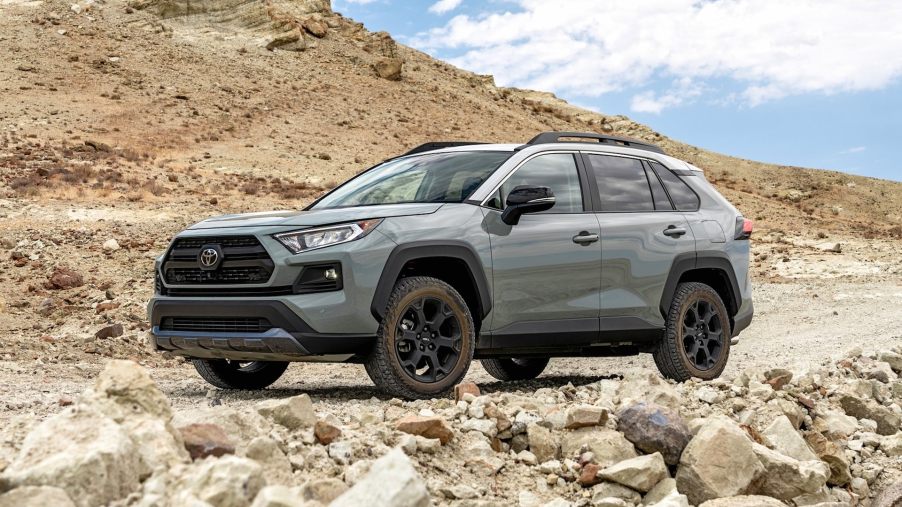 The 2024 Toyota RAV4 off-roading in the desert